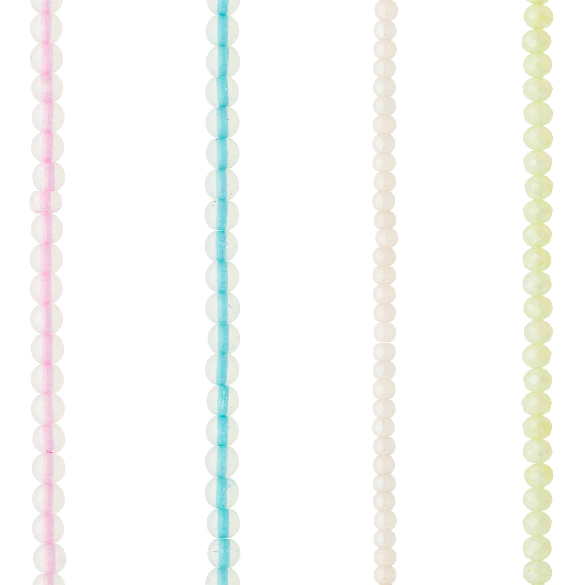 Pastel Faceted Rondelle Beads by Bead Landing™